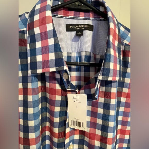 Mens Button Down Banana Republic Non Iron Dress Shirt Size Large - Picture 4 of 7
